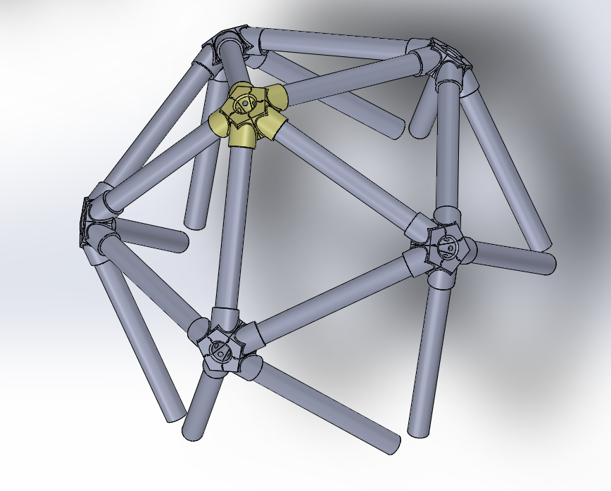 Icosahedral experimental cage for center-out reaching tasks