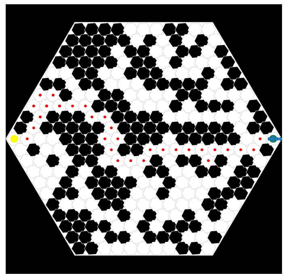 Bioinspired algorithm for efficient exploration in a densely-occluded environment